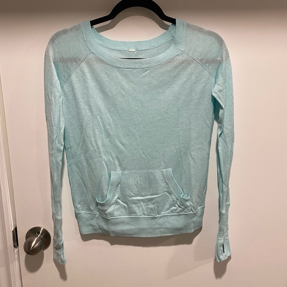 Lululemon Light Blue Long Sleeve knit Sweater